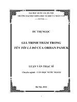 Giả trinh thám trong Tên tôi là Đỏ của Orhan Pamuk