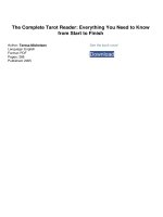 the complete tarot reader everything you need to know from start to finish by teresa michelsen