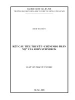 Kết cấu tiểu thuyết Chùm nho phẫn nộ  của John Steinbeck