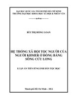 Luận văn tiến sĩ: Hệ thống xã hội tộc người của người khmer ở đồng bằng sông cửu long