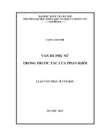 Vấn đề phụ nữ trong trước tác của Phan Khôi