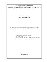 Phát triển kiến thức thông tin cho sinh viên trường Đại học Hà Nội