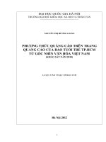 Phương thức quảng cáo trên trang quảng cáo của Báo Tuổi trẻ TP. Hồ Chí Minh từ góc nhìn văn hóa Việt Nam (khảo sát năm 2010