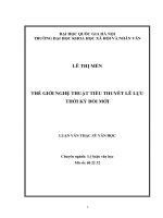 Thế giới nghệ thuật tiểu thuyết Lê Lựu thời kỳ đổi mới
