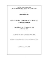 Những đóng góp của Trần Đình Sử về thi pháp học