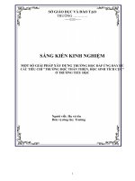 MỘT SỐ GIẢI PHÁP XÂY DỰNG TRƯỜNG HỌC ĐÁP ỨNG ĐẦY ĐỦ CÁC TIÊU CHÍ TRƯỜNG HỌC THÂN THIỆN, HỌC SINH TÍCH CỰC Ở TRƯỜNG TIỂU HỌC_SKKN QLGD