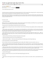 Trình tự giải bài toán lập trình PLC