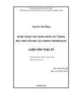 Nghệ thuật xây dựng nhân vật trong Mặt trời vẫn mọc của Ernest Hemingway