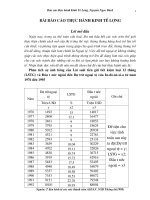 Phân tích sự ảnh hưởng của Lãi suất tiền gửi tiết kiệm loại 12 tháng (LSTG) và Đầu tư nước ngoài đến Dự trữ ngoại tệ của Inđônêxia từ năm 1976 đến 1995