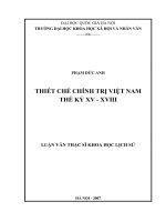 Thiết chế chính trị Việt Nam thế kỷ XV - XVIII