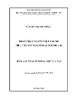 Thân phận người Việt trong một số tiểu thuyết hải ngoại Việt Nam đương đại