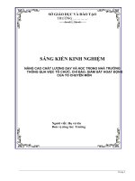 SKKN NÂNG CAO CHẤT LƯỢNG DẠY VÀ HỌC TRONG NHÀ TRƯỜNG THÔNG QUA VIỆC TỔ CHỨC, CHỈ ĐẠO, GIÁM SÁT HOẠT ĐỘNG CỦA TỔ CHUYÊN MÔN _SKKN QLGD