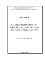 Hoạt động truyền thông của ngành Hải quan trong tiến trình hiện đại hóa Hải quan Việt Nam