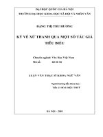 Ký về xứ Thanh qua một số tác giả tiêu biểu