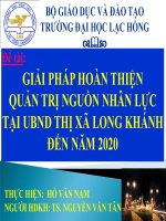 Giải pháp hoàn thiện quản trị nguồn nhân lực tại ủy ban nhân dân thị xã long khánh đến năm 2020 ppt