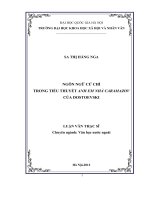 Ngôn ngữ cử chỉ trong tiểu thuyết Anh em nhà Caramozov của Dostoevski