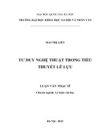 Tư duy nghệ thuật trong tiểu thuyết Lê Lựu