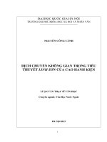 Dịch chuyển không gian trong tiểu thuyết Linh Sơn của Cao Hành Kiện
