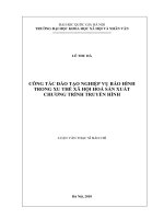 CÔNG TÁC ĐÀO TẠO NGHIỆP VỤ BÁO HÌNH TRONG XU THẾ XÃ HỘI HOÁ SẢN XUẤT CHƯƠNG TRÌNH TRUYỀN HÌNH