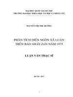Phân tích diễn ngôn xã luận trên báo Nhân dân năm 1975