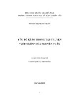 ếu tố kỳ ảo trong tập truyện Yêu ngôn  của Nguyễn Tuân