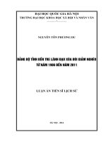Đảng bộ tỉnh Bến Tre lãnh đạo xóa đói giảm nghèo từ năm 1986 đến năm 2011