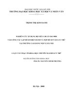 Nghiên cứu áp dụng bộ tiêu chuẩn ISO 9000 vào công tác lập hồ sơ hiện hành và nộp hồ sơ vào lưu trữ tại trường Cao đẳng Nội vụ Hà Nội