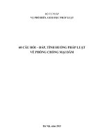 60 CÂU HỎI – ĐÁP, TÌNH HUỐNG PHÁP LUẬT  VỀ PHÒNG CHỐNG MẠI DÂM