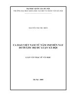Ca dao Việt Nam từ 1945 đến nay dưới góc độ dư luận xã hội
