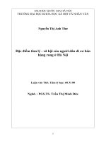 Đặc điểm tâm lý - xã hội của người dân di cư bán hàng rong ở Hà Nộ