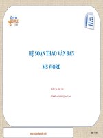 Bài giảng MS Word 2010