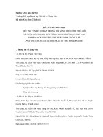 ĐỀ CƯƠNG MÔN HỌC MỘT SỐ VẤN ĐỀ CƠ BẢN TRONG ĐỜI SỐNG CHÍNH TRỊ THẾ GIỚI VÀ CUỘC ĐẤU TRANH TƯ TƯỞNG TRONG THỜI ĐẠI NGÀY NAY SOME MAJOR ISSUES IN THE WORLD POLITICAL LIFE