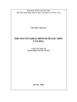 Thơ Nguyễn Khoa Điềm dưới góc nhìn văn hóa