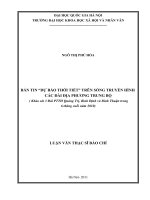 bản tin dự báo thời tiết trên sóng truyền hình các đài địa phương trung bộ