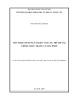 Thu thập, bổ sung tài liệu vào lưu trữ Bộ Tài chính - thực trạng và giải pháp