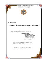 Tiểu luận TÁI CƠ CẤU DOANH NGHIỆP NHÀ NƯỚC