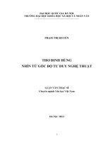 Thơ Đinh Hùng nhìn từ góc độ tư duy nghệ thuật