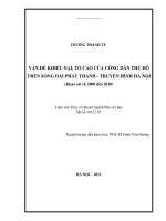 Vấn đề khiếu nại, tố cáo của công dân thủ đô trên sóng Đài Phát thanh - Truyền hình Hà Nội