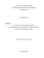 Thực trạng về sự thỏa mãn nghề nghiệp của cán bộ, nhân viên và giáo viên của trường Trung cấp Kinh tế - Du lịch Hoa Sữa - Hà Nội