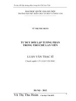 Tư duy đối lập tương phản trong thơ Chế Lan Viên