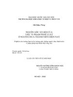 Nguồn gốc xã hội của việc vi phạm phạm luật của người chưa thành niên hiện nay tt