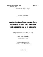 Nghiên cứu nồng độ hsCRP huyết thanh ở bệnh nhân nhồi máu cơ tim cấp có ST chênh lên