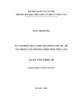 Sự vận động phát triển hệ thống chủ đề - đề tài trong văn chương Thiền Phái Trúc Lâm