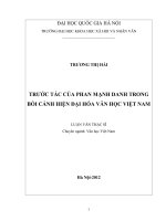 Trước tác của Phan Mạnh Danh trong bối cảnh hiện đại hóa văn học Việt Nam