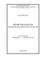 Thế giới nghệ thuật trong thơ Nguyễn Đức Mậu