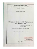 Những đóng góp của Thế Lữ vào giai đoạn văn học (1930-1945