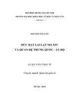Đức Đạt Lai Lạt Ma XIV và quan hệ Trung Quốc - Ấn Độ