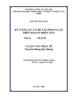 Kỹ năng xử lý đề tài pháp luật trên báo in hiện nay