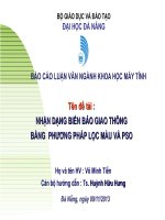NHẬN DẠNG BIỂN BÁO GIAO THÔNG BẰNG PHƯƠNG PHÁP LỌC MÀU VÀ PSO