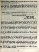 Thực trạng và một số giải pháp trong công tác quản lý mạng điện thoại của trường Đại học Ngoại ngữ - Đại học quốc gia Hà nội